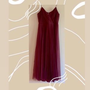 Formal dress, burgundy, long /straps, ASOS size: 6 US /38 EU /10 UK